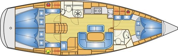 Layout Dufour 430 SanLuis Charter